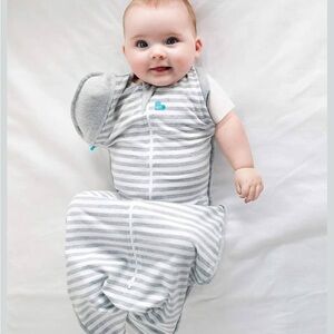 Love to Dream Gray Striped Transition Sleep Sack